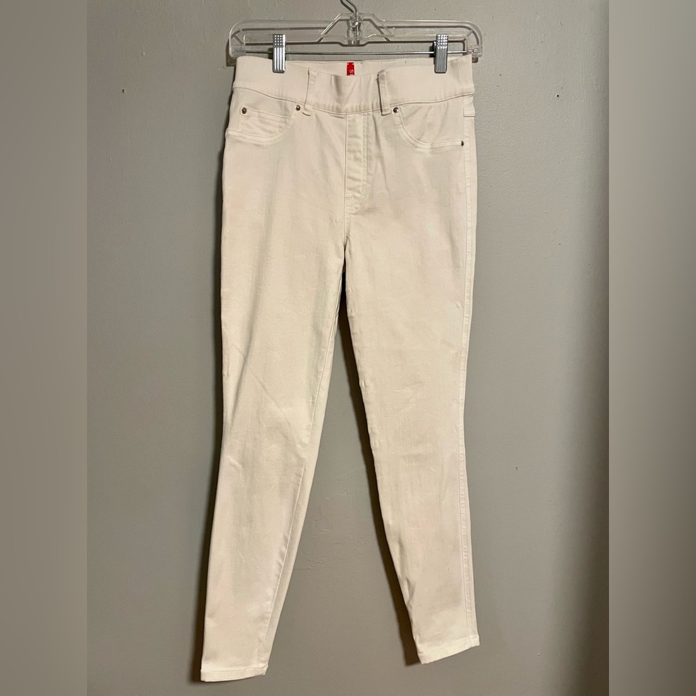 Spanx White Pull On Skinny Jeans Small